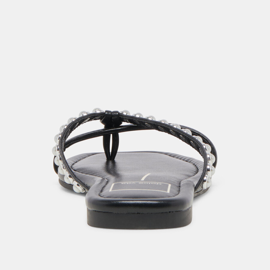 sandali lucca pearl perle nere