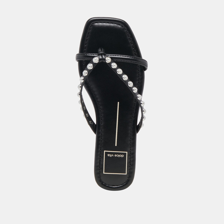 sandali lucca pearl perle nere