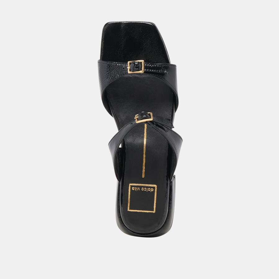 sandali lavern midnight crinkle patent