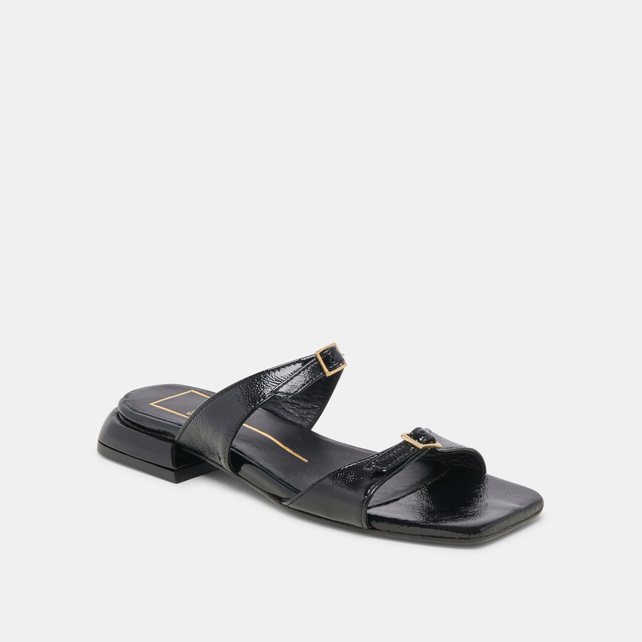 sandali lavern midnight crinkle patent
