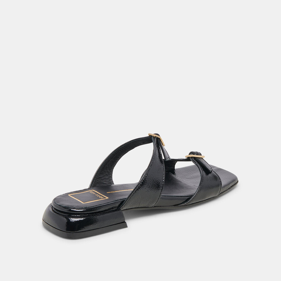 sandali lavern midnight crinkle patent