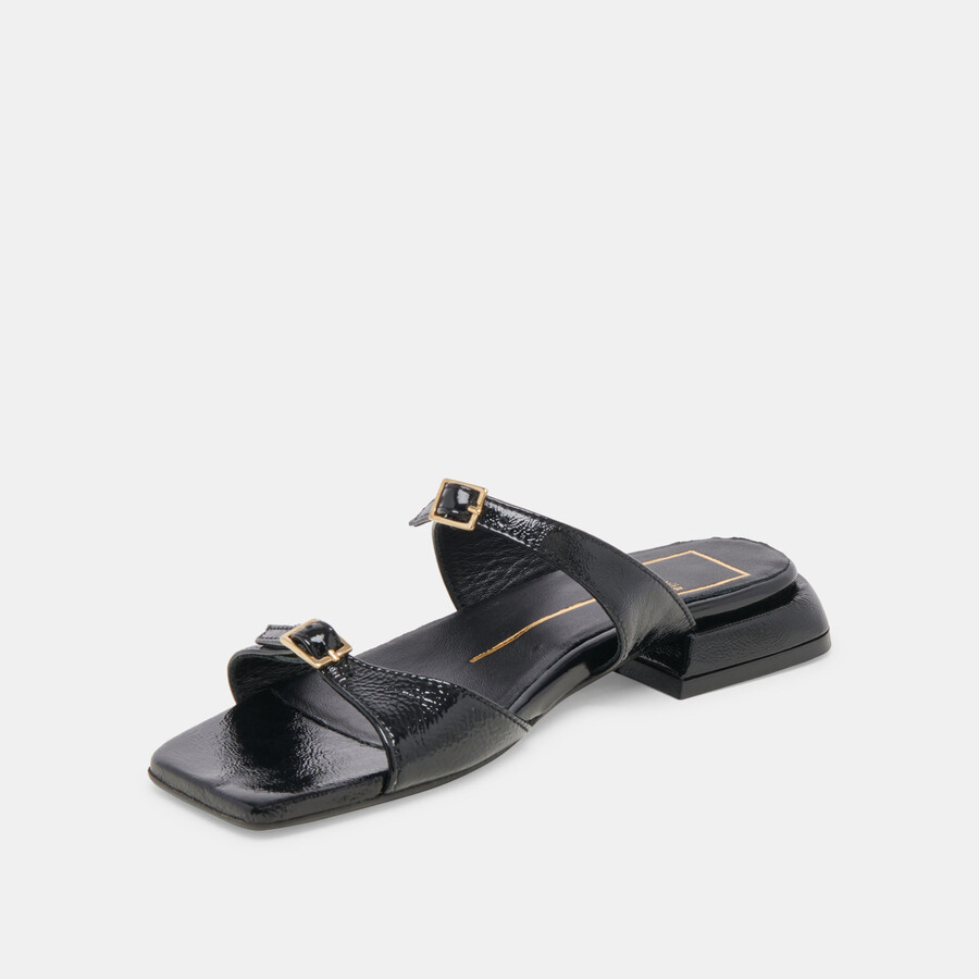 sandali lavern midnight crinkle patent