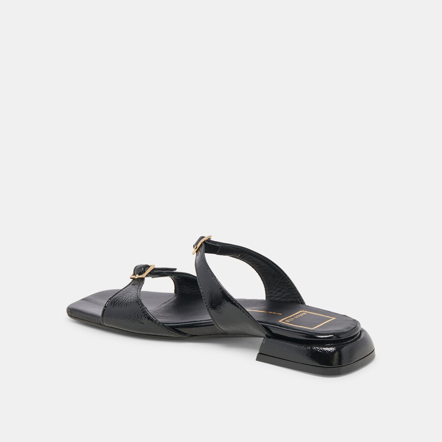 sandali lavern midnight crinkle patent