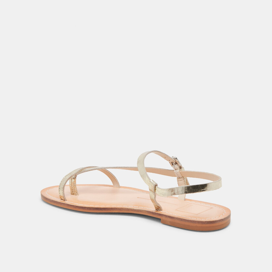 sandali wandre in pelle invecchiata color oro