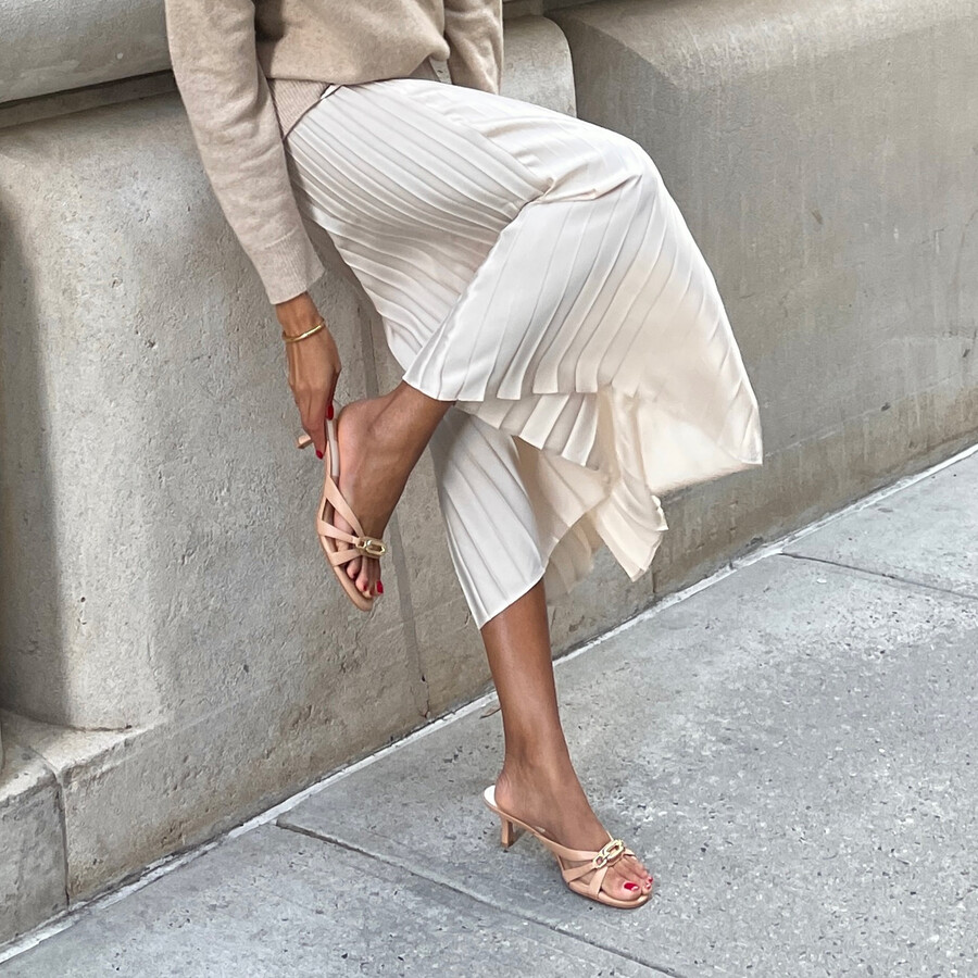 lerah heels cafe pelle goffrata