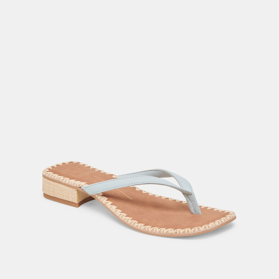sandali barty in pelle blu ghiaccio