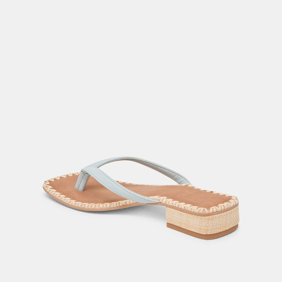 sandali barty in pelle blu ghiaccio