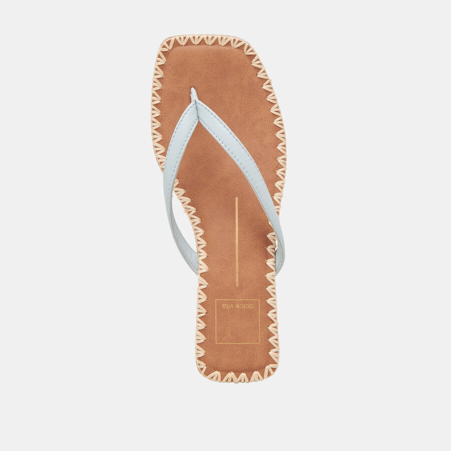 sandali barty in pelle blu ghiaccio
