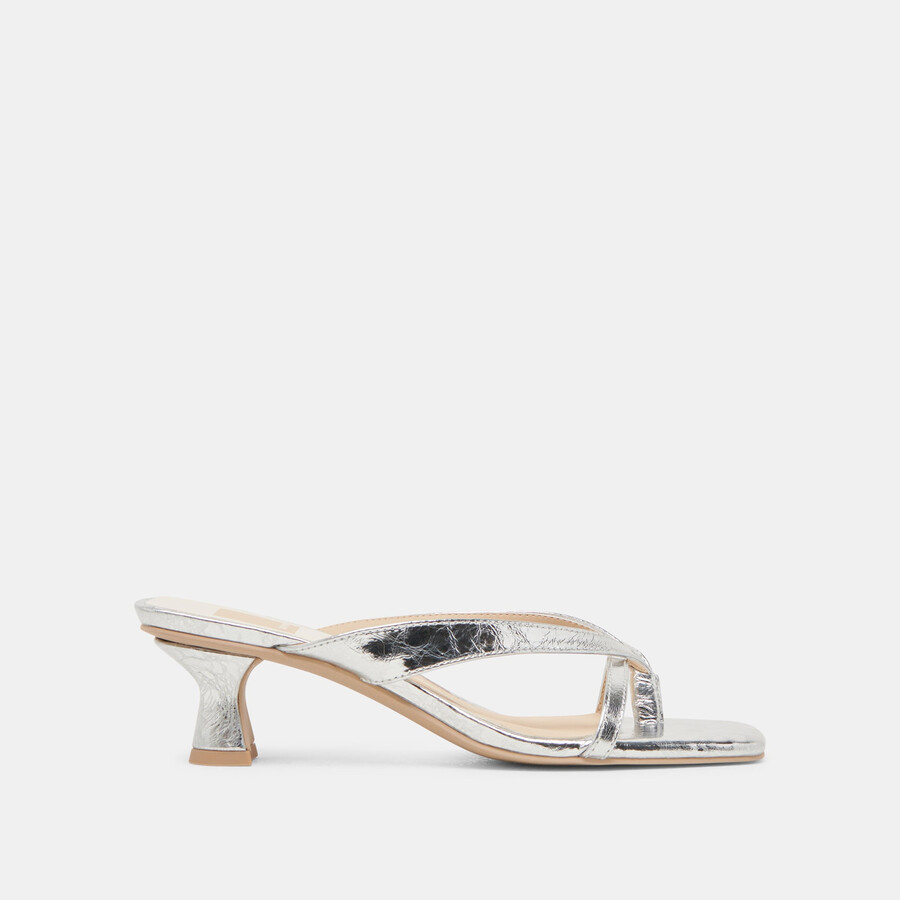 brevel heels argento pelle invecchiata