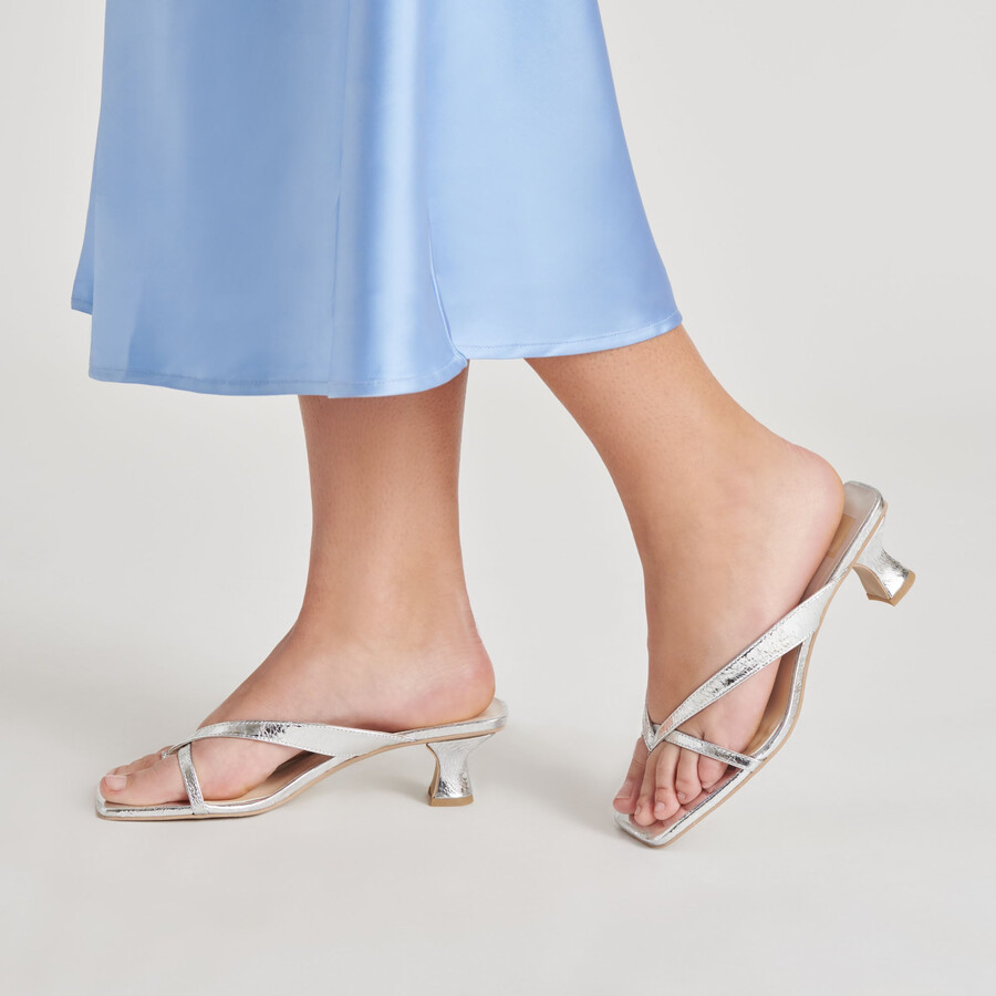 brevel heels argento pelle invecchiata