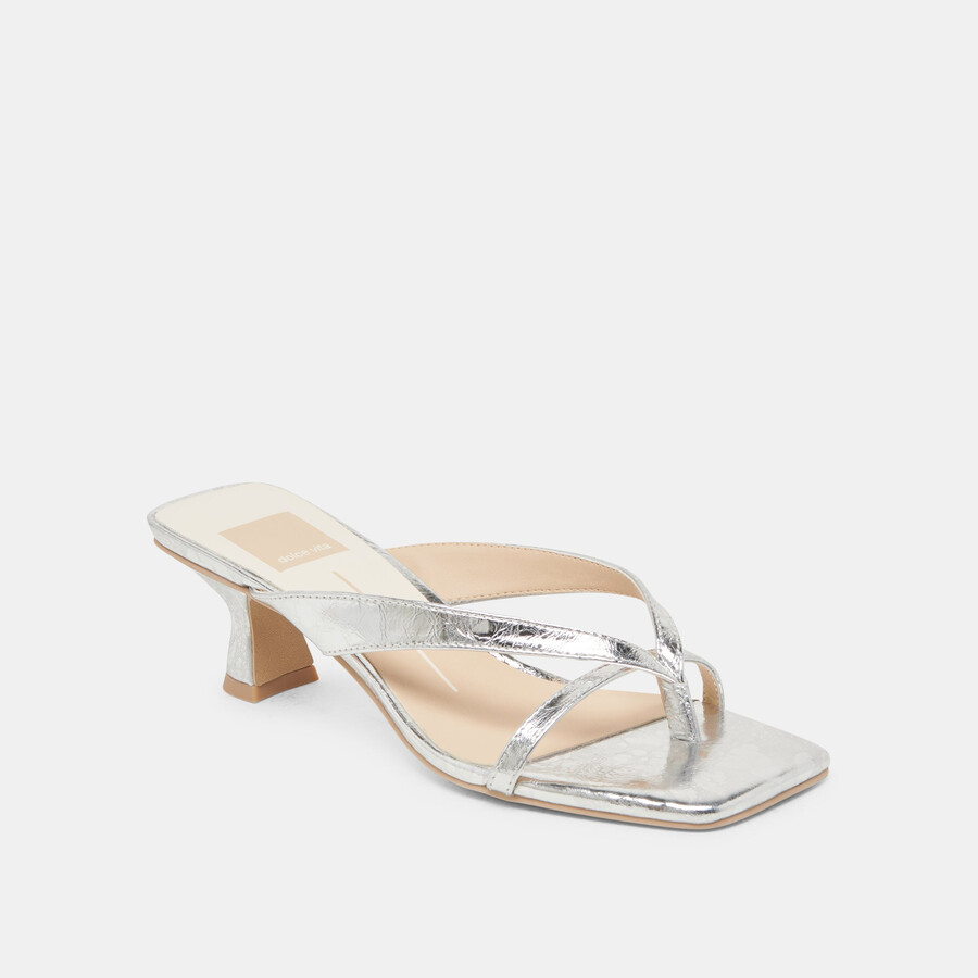 brevel heels argento pelle invecchiata