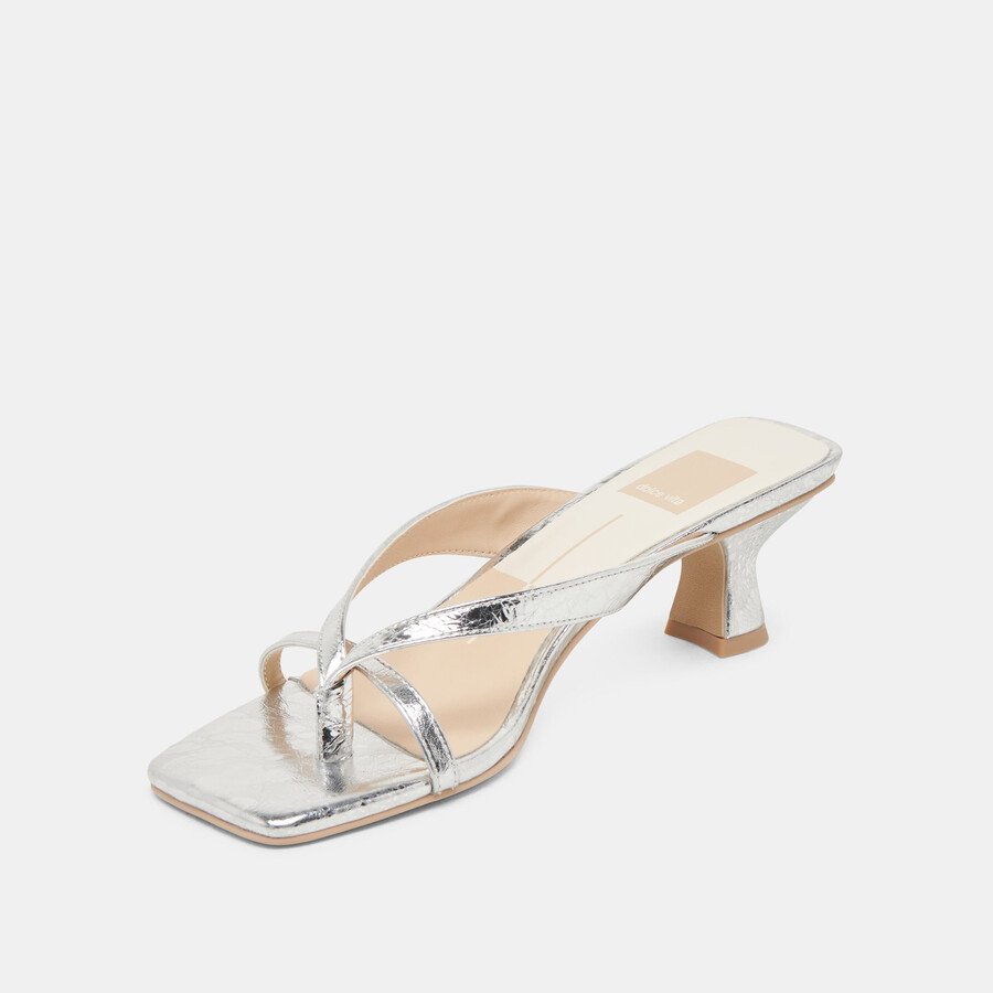 brevel heels argento pelle invecchiata