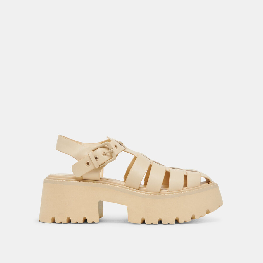 sandali lasly tonal in pelle giallo chiaro