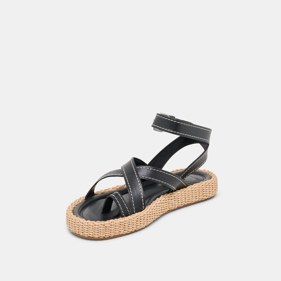 sandali roxie in pelle nera