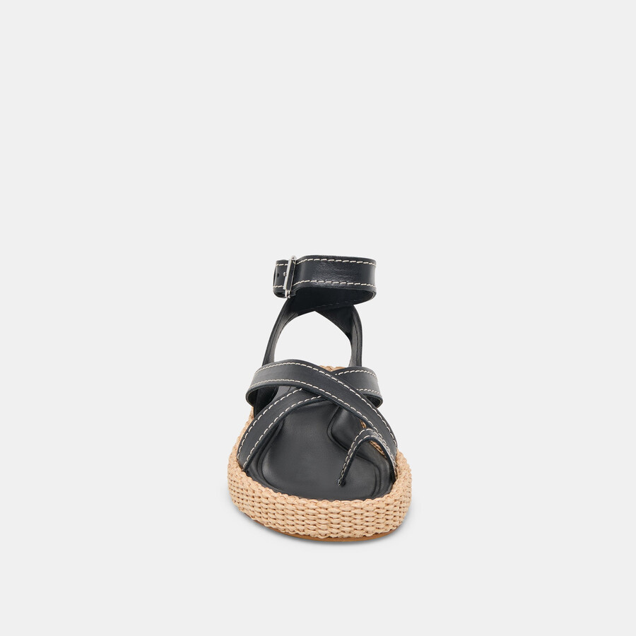 sandali roxie in pelle nera