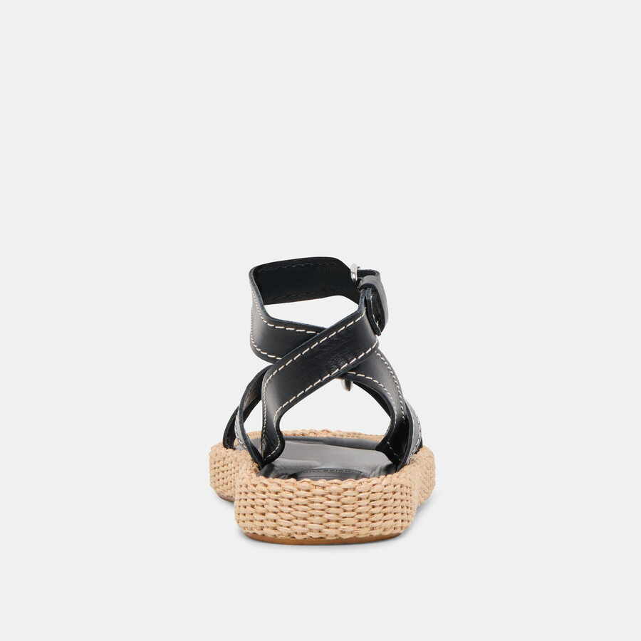 sandali roxie in pelle nera