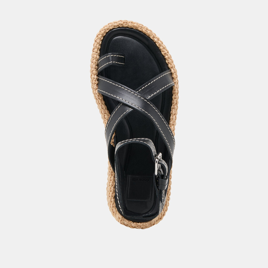 sandali roxie in pelle nera
