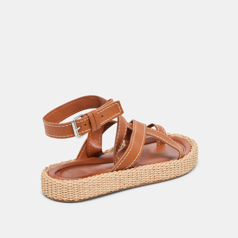 sandali roxie in pelle marrone