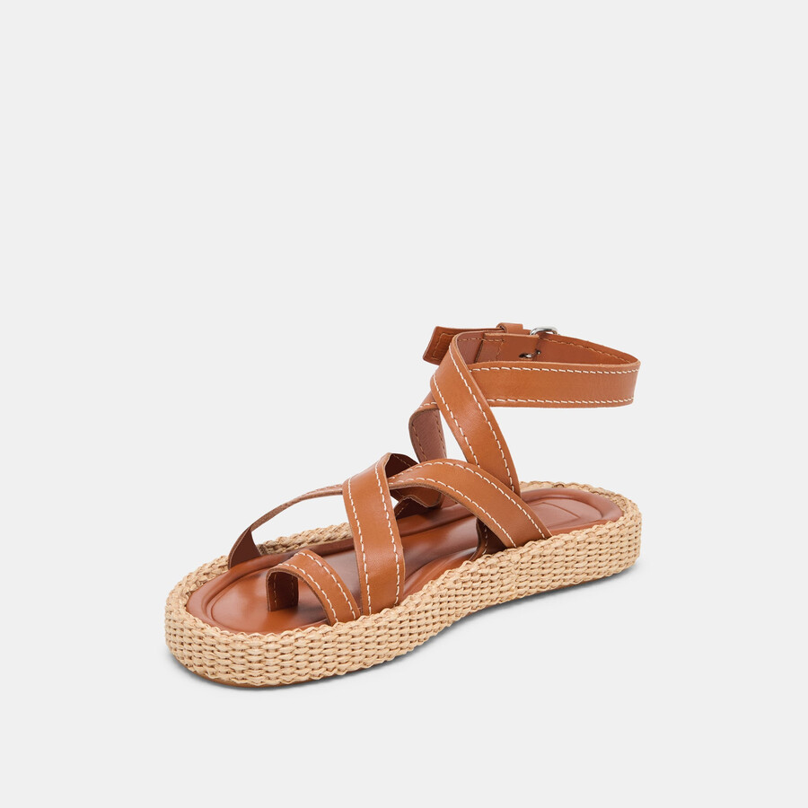 sandali roxie in pelle marrone