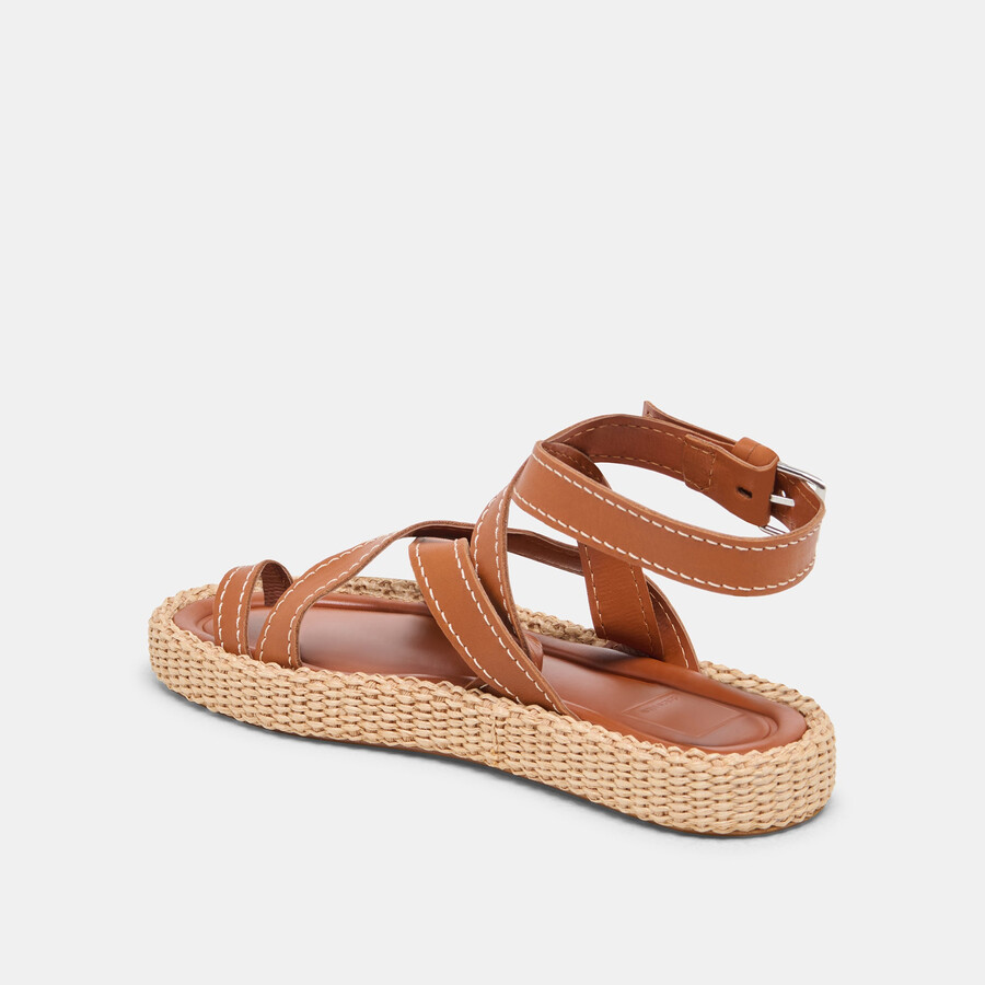 sandali roxie in pelle marrone