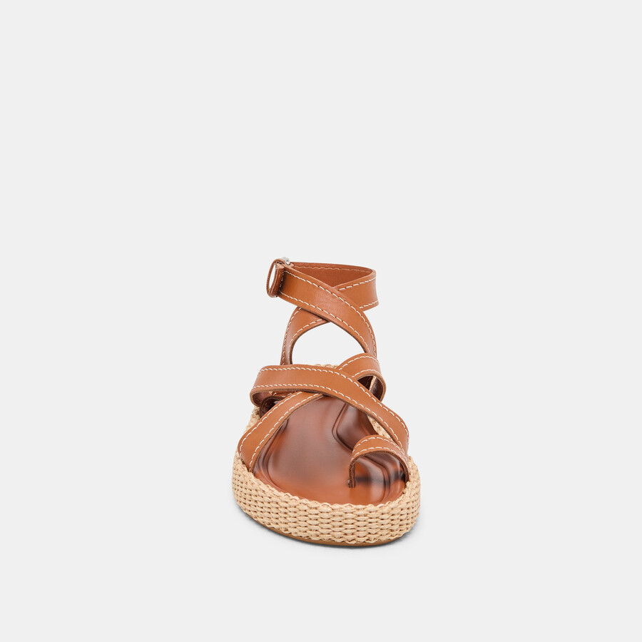 sandali roxie in pelle marrone
