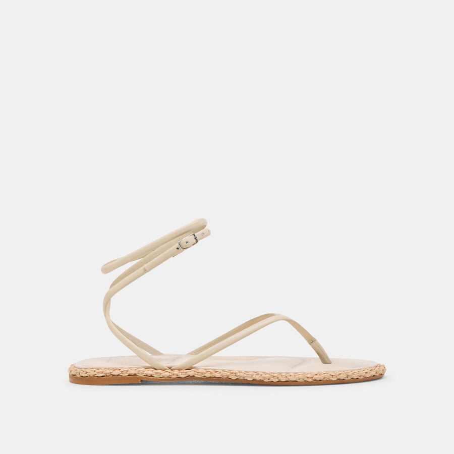 sandali cove in pelle bianco sporco