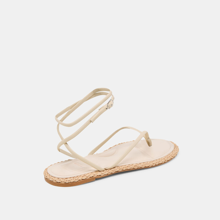sandali cove in pelle bianco sporco