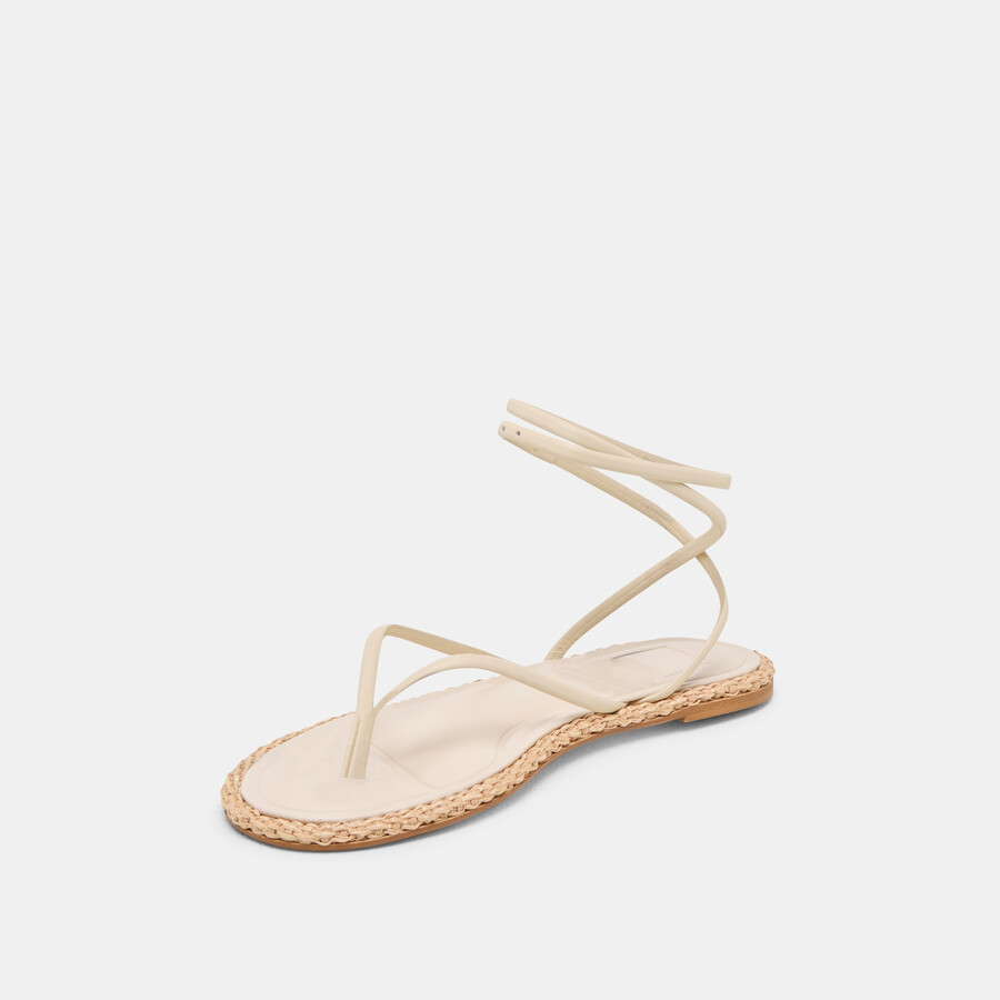 sandali cove in pelle bianco sporco