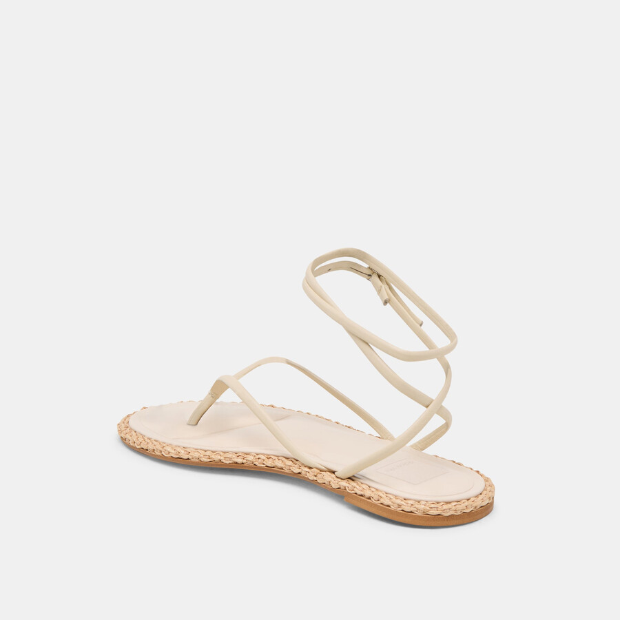 sandali cove in pelle bianco sporco