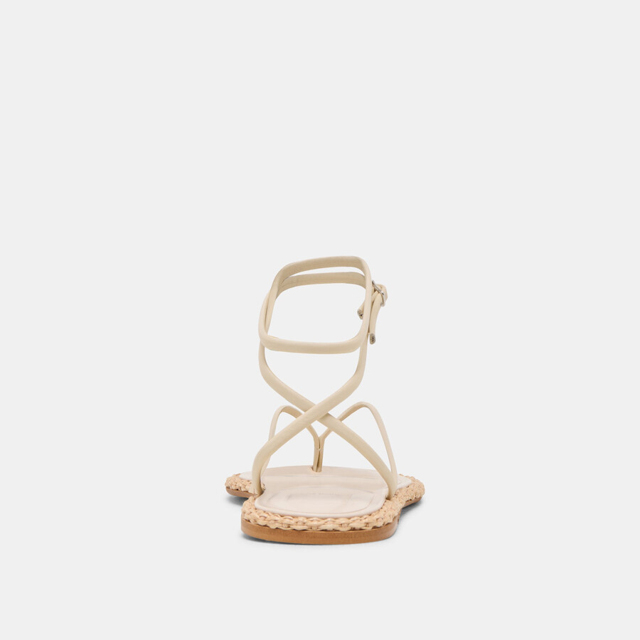 sandali cove in pelle bianco sporco