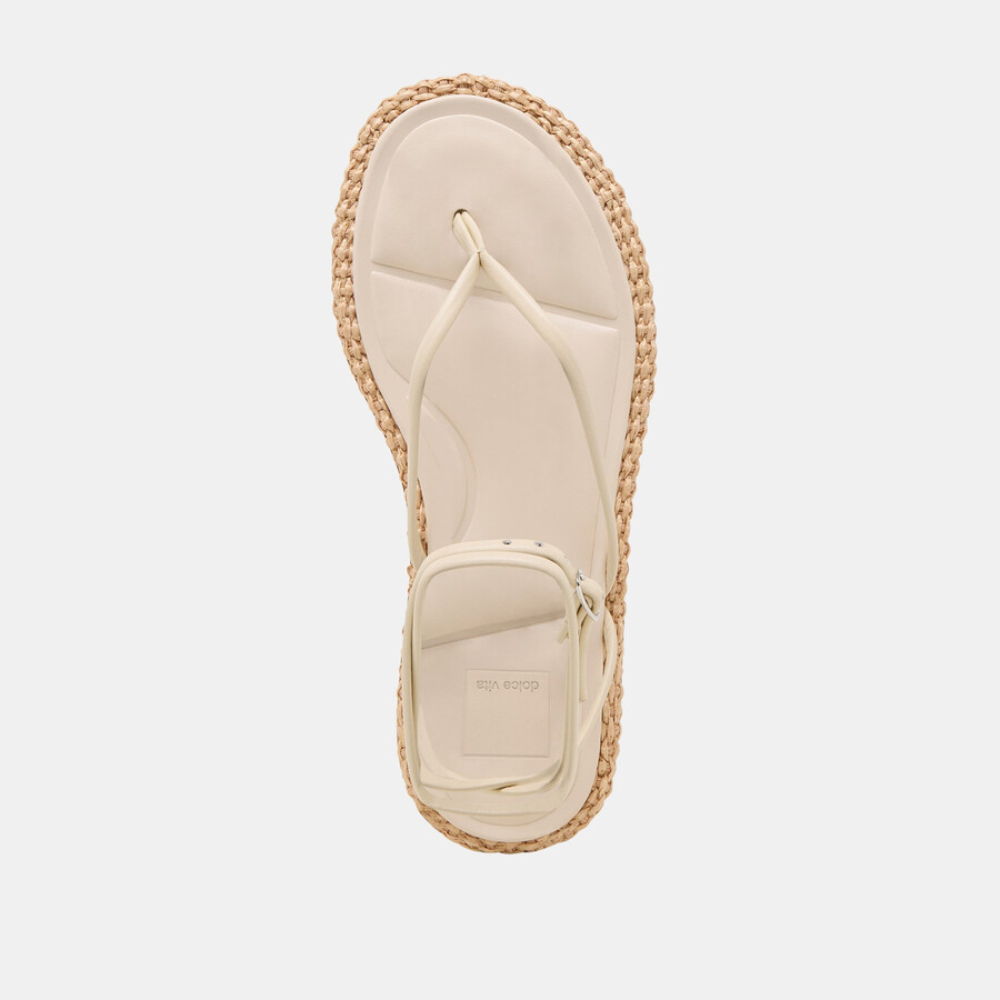 sandali cove in pelle bianco sporco