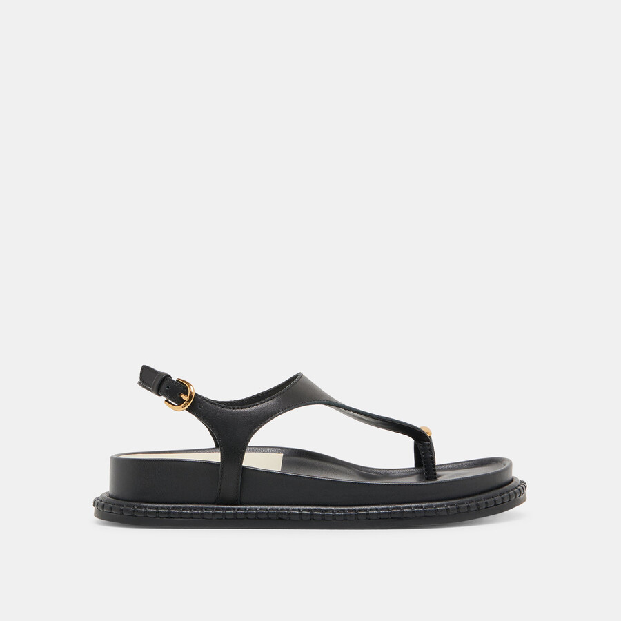 sandali stefan in pelle nera