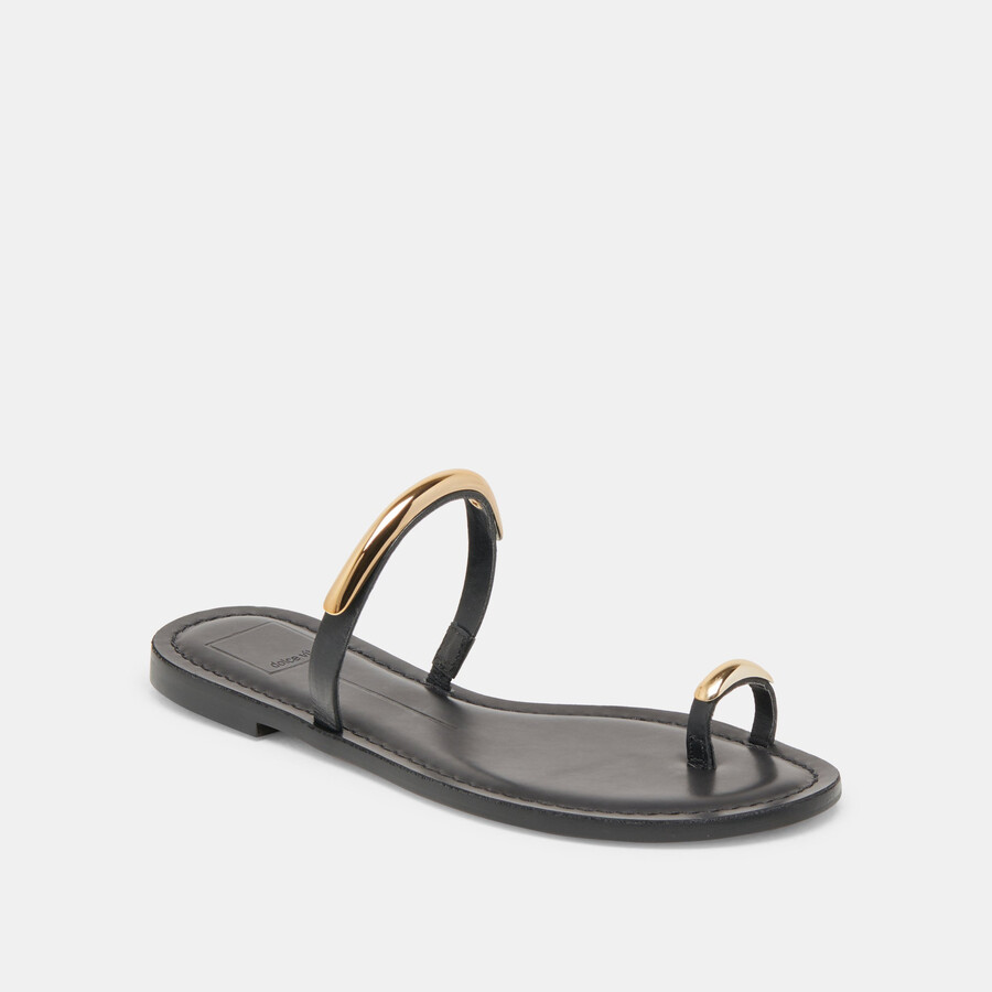 sandali wink wide in pelle nera