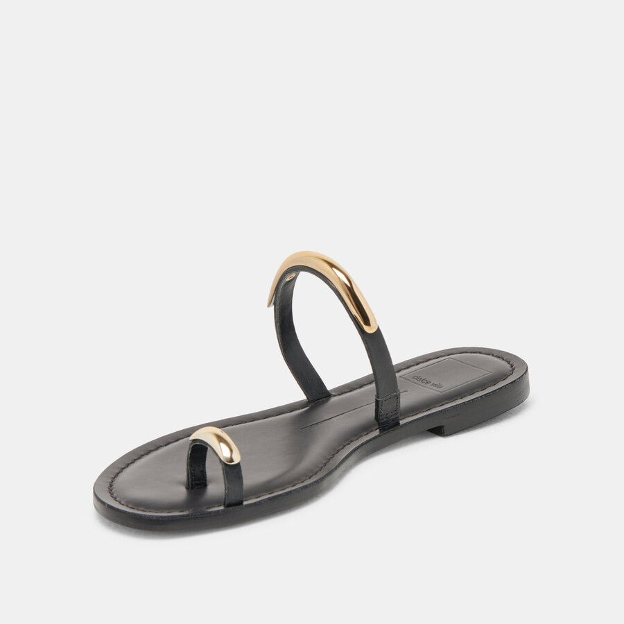 sandali wink wide in pelle nera