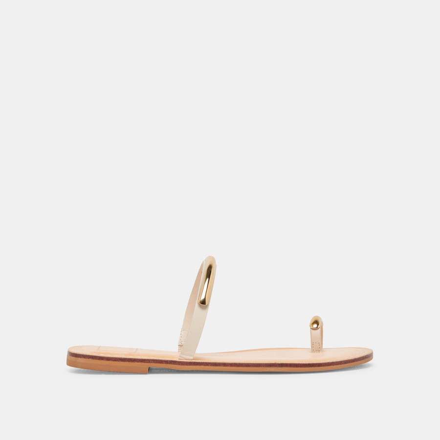 sandali larghi wink in pelle ossea