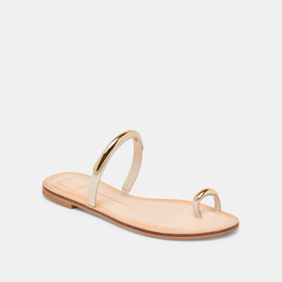 sandali larghi wink in pelle ossea