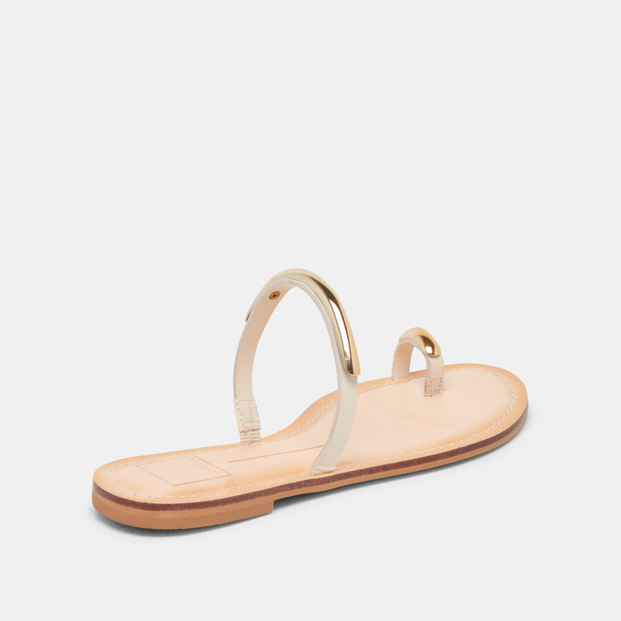 sandali larghi wink in pelle ossea