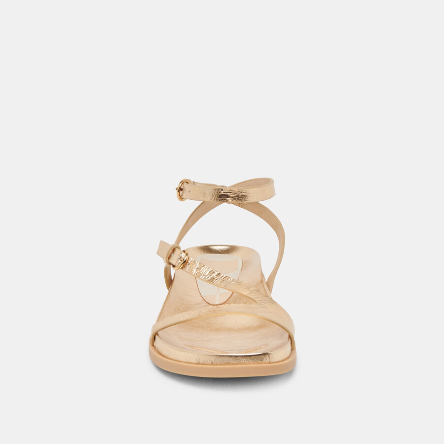 sandali darlis in pelle invecchiata color oro