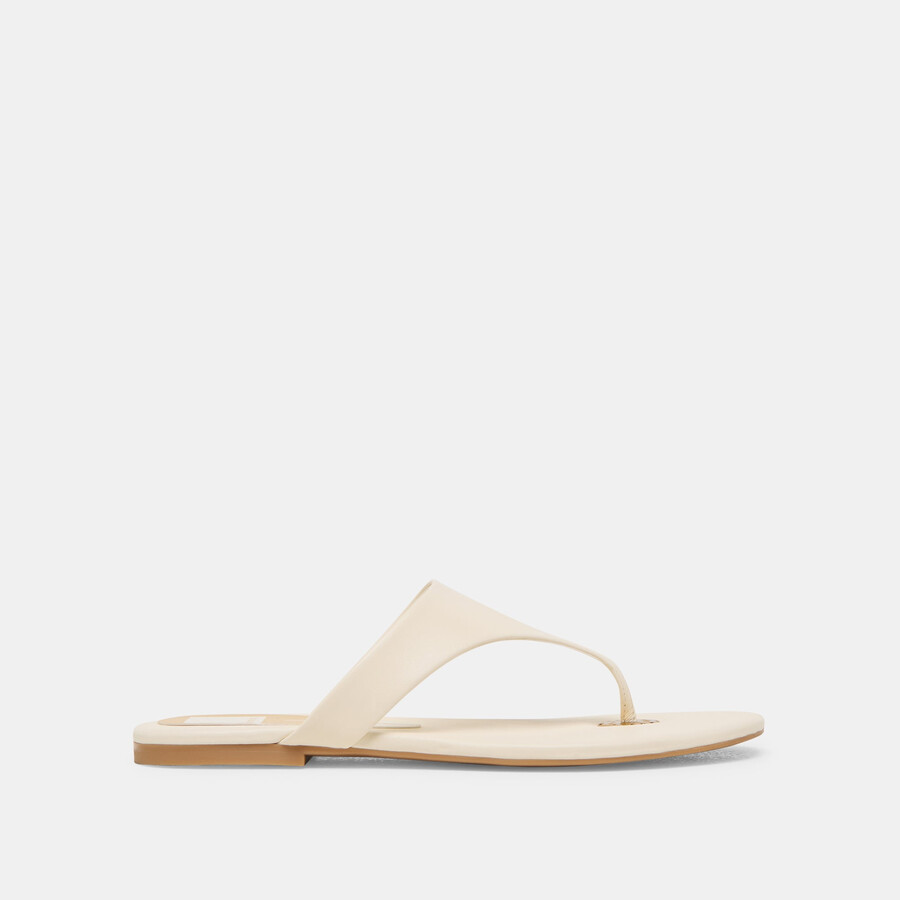 sandali kittle in pelle bianco sporco