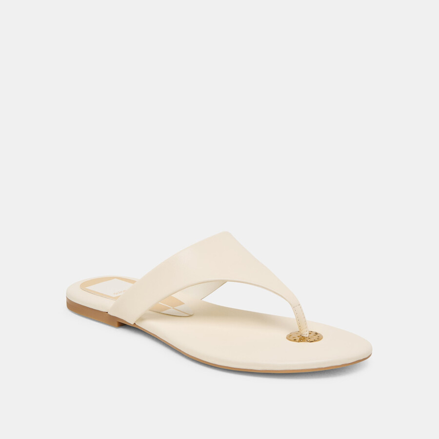 sandali kittle in pelle bianco sporco