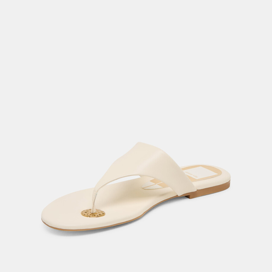 sandali kittle in pelle bianco sporco