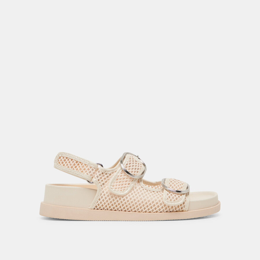 sandali starla in rete intrecciata color crema