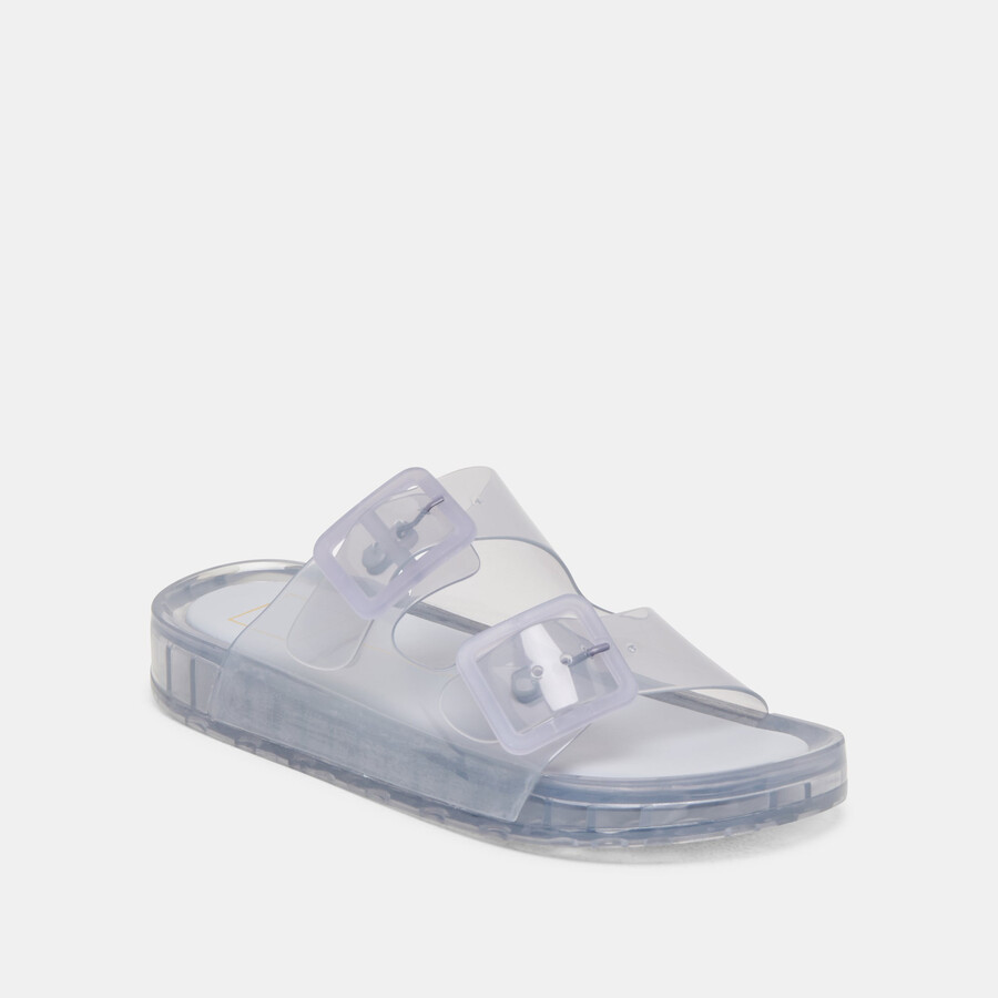 sandali julio in vinile blu polvere