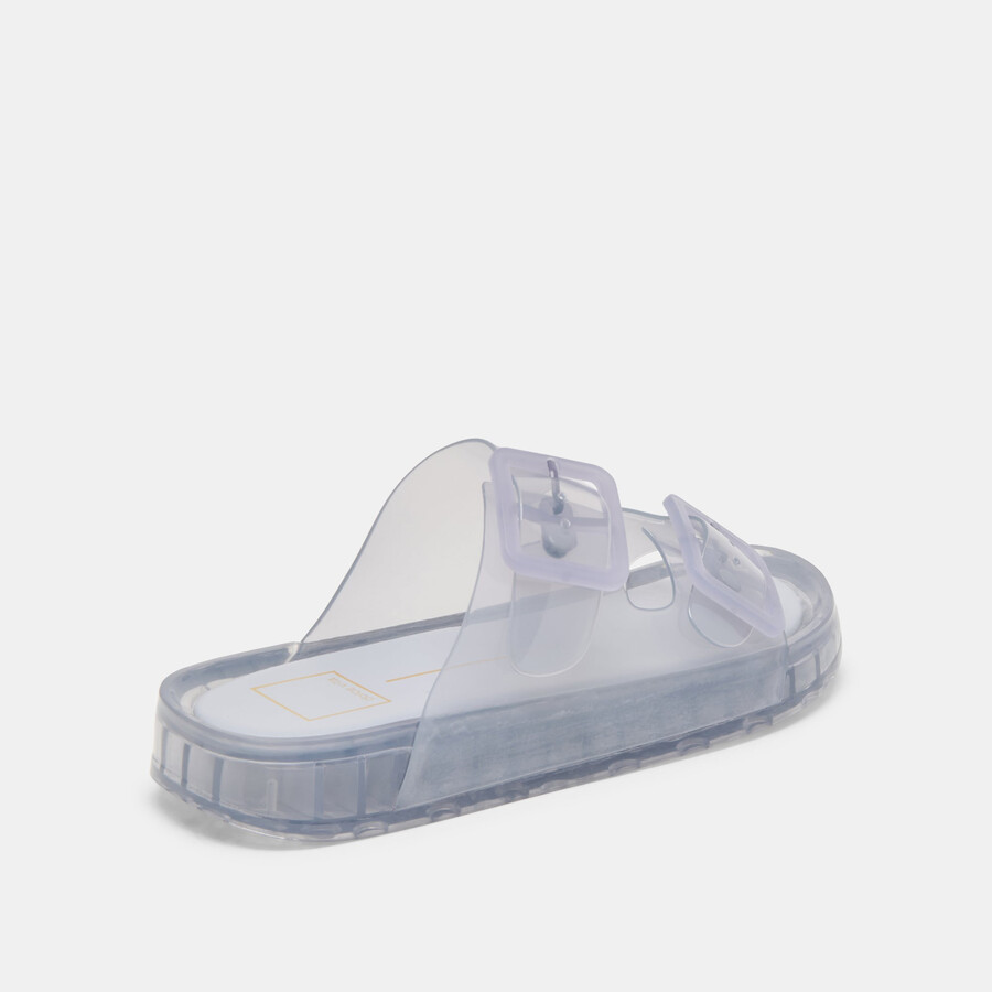 sandali julio in vinile blu polvere