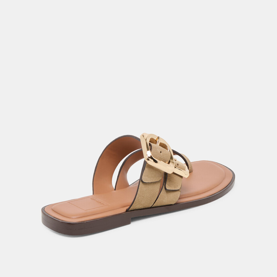 sandali shore in camoscio color talpa