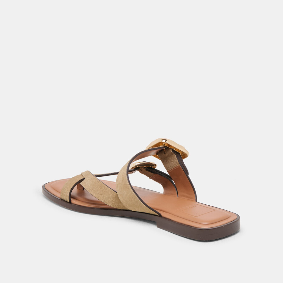 sandali shore in camoscio color talpa