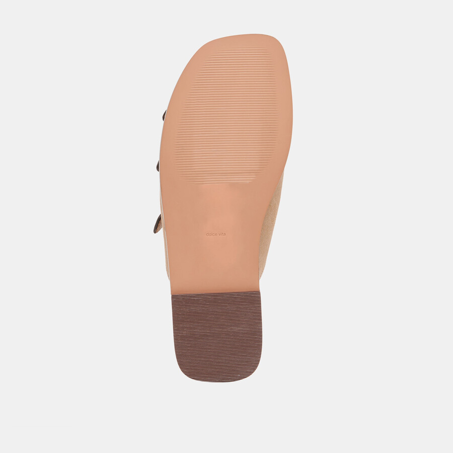 sandali fin in pelle scamosciata marrone chiaro