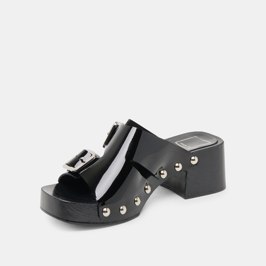melody heels in pelle nera
