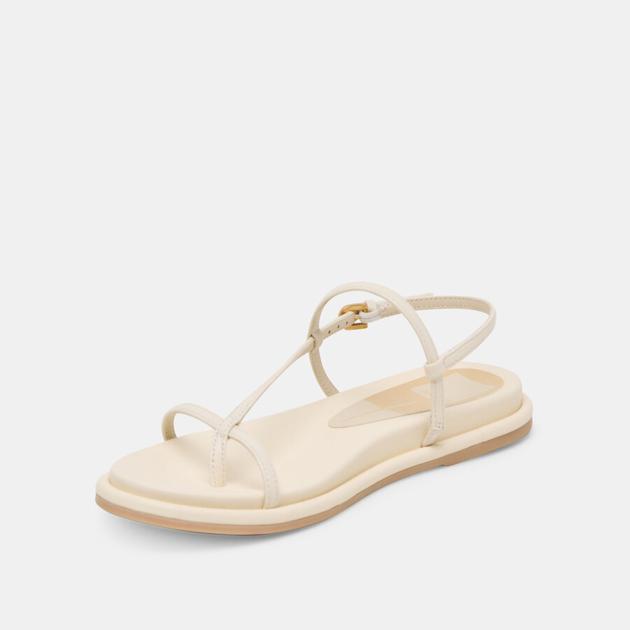 sandali dallen in pelle bianco sporco