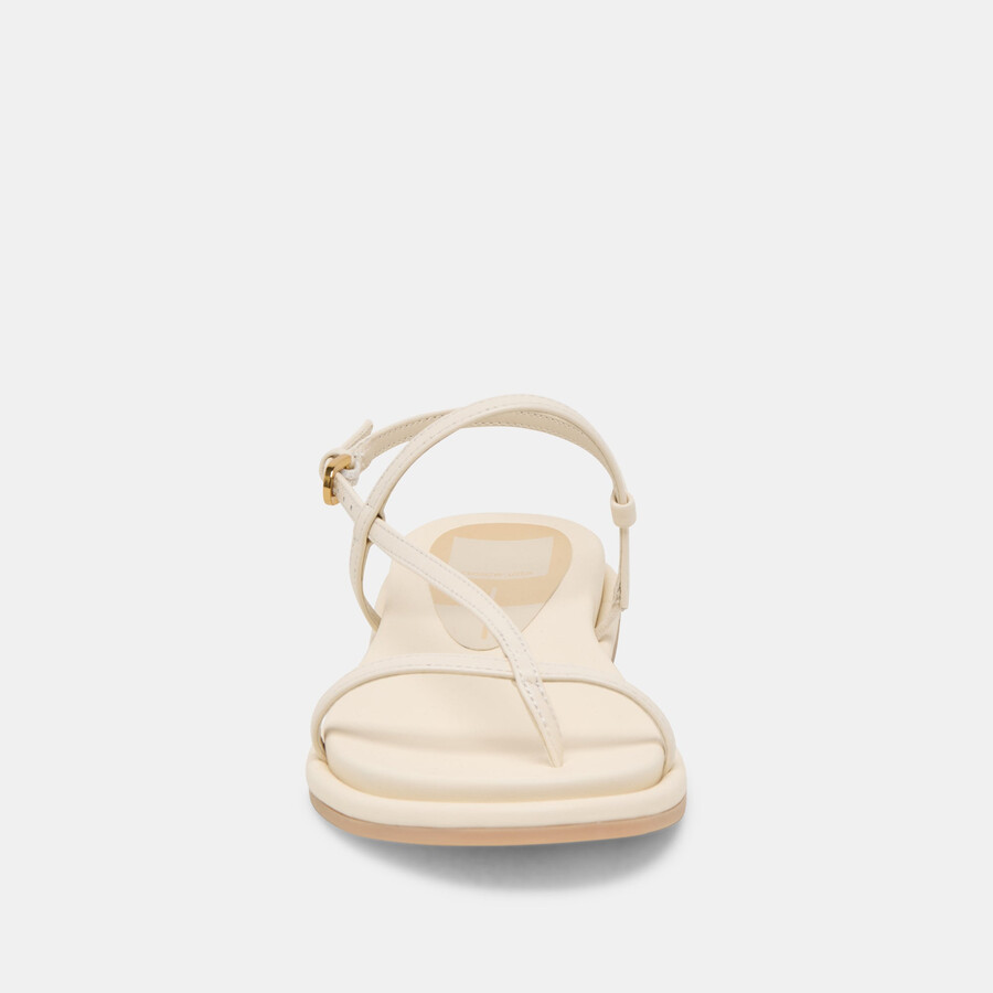 sandali dallen in pelle bianco sporco